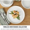 image:imageMartha Stewart Selma Plates and Bowls Sets 30Piece Porcelain Dinnerware Set for 6 White Dish Set with Dinner Plates Dessert Plates Pasta Bowls Cereal amp Fruit BowlsWhite