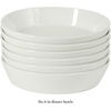 image:imageMartha Stewart Selma Plates and Bowls Sets 30Piece Porcelain Dinnerware Set for 6 White Dish Set with Dinner Plates Dessert Plates Pasta Bowls Cereal amp Fruit BowlsWhite Pasta Bowls