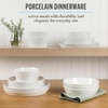 image:imageMartha Stewart Selma Plates and Bowls Sets 30Piece Porcelain Dinnerware Set for 6 White Dish Set with Dinner Plates Dessert Plates Pasta Bowls Cereal amp Fruit BowlsWhite