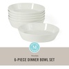 image:imageMartha Stewart Selma Plates and Bowls Sets 30Piece Porcelain Dinnerware Set for 6 White Dish Set with Dinner Plates Dessert Plates Pasta Bowls Cereal amp Fruit BowlsWhite Pasta Bowls