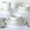 image:imageMartha Stewart Selma Plates and Bowls Sets 30Piece Porcelain Dinnerware Set for 6 White Dish Set with Dinner Plates Dessert Plates Pasta Bowls Cereal amp Fruit BowlsWhite