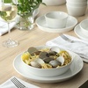 image:imageMartha Stewart Selma Plates and Bowls Sets 30Piece Porcelain Dinnerware Set for 6 White Dish Set with Dinner Plates Dessert Plates Pasta Bowls Cereal amp Fruit BowlsWhite 30pcs