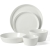 image:imageMartha Stewart Selma Plates and Bowls Sets 30Piece Porcelain Dinnerware Set for 6 White Dish Set with Dinner Plates Dessert Plates Pasta Bowls Cereal amp Fruit BowlsWhite 30pcs
