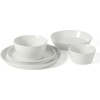 image:imageMartha Stewart Selma Plates and Bowls Sets 30Piece Porcelain Dinnerware Set for 6 White Dish Set with Dinner Plates Dessert Plates Pasta Bowls Cereal amp Fruit BowlsWhite 30pcs