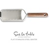 image:imageSur La Table Kitchen Essentials Flat Grater Etched Stainless Steel Blade with Black Walnut Wood Handle Cheese Grater and ZesterFlat Grater