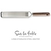 image:imageSur La Table Kitchen Essentials Flat Grater Etched Stainless Steel Blade with Black Walnut Wood Handle Cheese Grater and ZesterLong Grater
