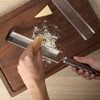 image:imageSur La Table Kitchen Essentials Flat Grater Etched Stainless Steel Blade with Black Walnut Wood Handle Cheese Grater and ZesterLong Grater