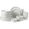 image:imageMartha Stewart Selma Plates and Bowls Sets 30Piece Porcelain Dinnerware Set for 6 White Dish Set with Dinner Plates Dessert Plates Pasta Bowls Cereal amp Fruit BowlsWhite 30pcs