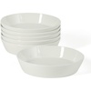 image:imageMartha Stewart Selma Plates and Bowls Sets 30Piece Porcelain Dinnerware Set for 6 White Dish Set with Dinner Plates Dessert Plates Pasta Bowls Cereal amp Fruit BowlsWhite Pasta Bowls