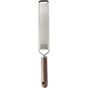 image:imageSur La Table Kitchen Essentials Flat Grater Etched Stainless Steel Blade with Black Walnut Wood Handle Cheese Grater and ZesterLong Grater