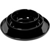 image:imageGibson Home Summit View 17Piece Porcelain Plates and Bowls Set WMetal Rack  Plates Bowls amp Mugs Dinnerware Set for 4  WhiteBlack Oslo