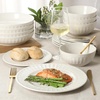 image:imageGibson Home Summit View 17Piece Porcelain Plates and Bowls Set WMetal Rack  Plates Bowls amp Mugs Dinnerware Set for 4  WhiteWhite Melbourne