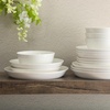 image:imageGibson Home Summit View 17Piece Porcelain Plates and Bowls Set WMetal Rack  Plates Bowls amp Mugs Dinnerware Set for 4  WhiteWhite White Summer Shades