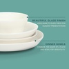 image:imageGibson Home Summit View 17Piece Porcelain Plates and Bowls Set WMetal Rack  Plates Bowls amp Mugs Dinnerware Set for 4  WhiteWhite White Summer Shades