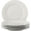 image:imageGibson Home Great Essentials 6Piece Dinner Plate Set 105 Inch Fine Ceramic Round Plates Microwave and Dishwasher Safe White