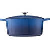 image:imageCrock Pot Artisan 7Quart Oval Dutch Oven With Lid Enameled Cast Iron Linen White With Gold Knob HeavyDuty Cookware for Baking Braising Roasting amp Slow CookingSapphire Blue