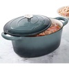 image:imageCrock Pot Artisan 7Quart Oval Dutch Oven With Lid Enameled Cast Iron Linen White With Gold Knob HeavyDuty Cookware for Baking Braising Roasting amp Slow CookingSlate Gray