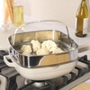 image:imageCrock Pot Northvale 53 Quart Ceramic Nonstick Saut Pan with Steamer Basket amp Lid Cast Aluminum Pan with Induction Base and SoftTouch Handle Sage GreenMatte Linen White