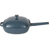 image:imageCrock Pot Northvale 53 Quart Ceramic Nonstick Saut Pan with Steamer Basket amp Lid Cast Aluminum Pan with Induction Base and SoftTouch Handle Sage GreenMatte Blue