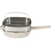 image:imageCrock Pot Northvale 53 Quart Ceramic Nonstick Saut Pan with Steamer Basket amp Lid Cast Aluminum Pan with Induction Base and SoftTouch Handle Sage GreenMatte Linen White