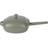 image:imageCrock Pot Northvale 53 Quart Ceramic Nonstick Saut Pan with Steamer Basket amp Lid Cast Aluminum Pan with Induction Base and SoftTouch Handle Sage GreenMatte Sage Green