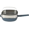 image:imageCrock Pot Northvale 53 Quart Ceramic Nonstick Saut Pan with Steamer Basket amp Lid Cast Aluminum Pan with Induction Base and SoftTouch Handle Sage GreenMatte Blue