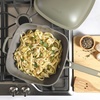 image:imageCrock Pot Northvale 53 Quart Ceramic Nonstick Saut Pan with Steamer Basket amp Lid Cast Aluminum Pan with Induction Base and SoftTouch Handle Sage GreenMatte Sage Green