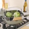 image:imageCrock Pot Northvale 53 Quart Ceramic Nonstick Saut Pan with Steamer Basket amp Lid Cast Aluminum Pan with Induction Base and SoftTouch Handle Sage GreenMatte Sage Green