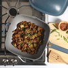 image:imageCrock Pot Northvale 53 Quart Ceramic Nonstick Saut Pan with Steamer Basket amp Lid Cast Aluminum Pan with Induction Base and SoftTouch Handle Sage GreenMatte Blue