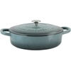 image:imageCrock Pot Artisan 5Quart Enameled Cast Iron Braiser Pan With Oven Safe Borosilicate Glass Lid Everyday Covered Skillet for Searing Roasting and Baking RedSlate Gray