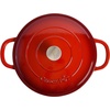 image:imageCrock Pot Artisan 5Quart Enameled Cast Iron Braiser Pan With Oven Safe Borosilicate Glass Lid Everyday Covered Skillet for Searing Roasting and Baking RedScarlet Red
