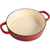 image:imageCrock Pot Artisan 5Quart Enameled Cast Iron Braiser Pan With Oven Safe Borosilicate Glass Lid Everyday Covered Skillet for Searing Roasting and Baking RedScarlet Red