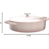 image:imageCrock Pot Artisan 5Quart Enameled Cast Iron Braiser Pan With Oven Safe Borosilicate Glass Lid Everyday Covered Skillet for Searing Roasting and Baking RedBlush Pink