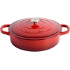image:imageCrock Pot Artisan 5Quart Enameled Cast Iron Braiser Pan With Oven Safe Borosilicate Glass Lid Everyday Covered Skillet for Searing Roasting and Baking RedScarlet Red
