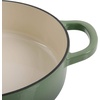 image:imageCrock Pot Artisan 5Quart Enameled Cast Iron Braiser Pan With Oven Safe Borosilicate Glass Lid Everyday Covered Skillet for Searing Roasting and Baking RedPistachio