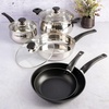 image:imageGibson Home 95 Piece Kitchen in a Box Pots and Pans Cookware Plates and Bowls Dinnerware Cutlery Knife Block Flatware Utensils Tools amp Gadgets Storage Glasses SetWhite 95pc