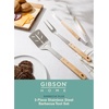 image:imageGibson Home Barbeque Pro 8Piece BBQ Tool Set with Acacia Wood Handles and Aluminum Storage Case  Grill Accessories KitStainless Steel w Rubberwood 3Piece Set