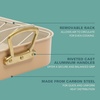 image:imageGibson Home Broxton 2Piece Nonstick Roaster Pan with Rack  16 x 12 Inch Mint Green Turkey Roasting Pan with Cast Aluminum Gold Handles  OvenSafe EasyClean Holiday CookwareApricot