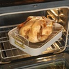 image:imageGibson Home Broxton 2Piece Nonstick Roaster Pan with Rack  16 x 12 Inch Mint Green Turkey Roasting Pan with Cast Aluminum Gold Handles  OvenSafe EasyClean Holiday CookwareTaupe