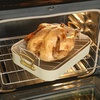 image:imageGibson Home Broxton 2Piece Nonstick Roaster Pan with Rack  16 x 12 Inch Mint Green Turkey Roasting Pan with Cast Aluminum Gold Handles  OvenSafe EasyClean Holiday CookwareMint Green
