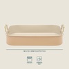 image:imageGibson Home Broxton 2Piece Nonstick Roaster Pan with Rack  16 x 12 Inch Mint Green Turkey Roasting Pan with Cast Aluminum Gold Handles  OvenSafe EasyClean Holiday CookwareApricot