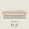 image:imageGibson Home Broxton 2Piece Nonstick Roaster Pan with Rack  16 x 12 Inch Mint Green Turkey Roasting Pan with Cast Aluminum Gold Handles  OvenSafe EasyClean Holiday CookwareMint Green