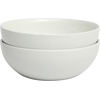 image:imageGibson Home Castle Way 4Piece Large Serving Bowl Set 8 Inch Round Stoneware Bowls Blue amp White Assorted Pattern Decorative Everyday UseWhtie Great Essentials