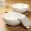image:imageGibson Home Castle Way 4Piece Large Serving Bowl Set 8 Inch Round Stoneware Bowls Blue amp White Assorted Pattern Decorative Everyday UseWhtie Great Essentials