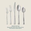 image:imageGibson Home Cowper Flatware Utensil Set 20PieceStainless Steel Silverware Service for 4  Polished Hammered Design