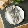 image:imageGibson Home Cowper Flatware Utensil Set 20PieceStainless Steel Silverware Service for 4  Polished Hammered Design