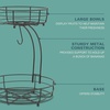 image:imageGibson Home Harvest Season TwoTier Fruit Basket with Banana Hanger  Black Metal Countertop Produce Stand  Kitchen Storage Organizer for Apples Oranges Bananas  Durable Iron Wire FrameBlack