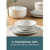 image:imageGibson Home Lindendale 16 Piece Porcelain Ceramic Plates and Bowls Dishes Scratch and Chip Resistant Service for 4 Dinnerware Set  WhiteLindendale White