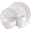 image:imageGibson Home Lindendale 16 Piece Porcelain Ceramic Plates and Bowls Dishes Scratch and Chip Resistant Service for 4 Dinnerware Set  WhiteWhite Embossed  Amelia Court