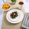 image:imageGibson Home Lindendale 16 Piece Porcelain Ceramic Plates and Bowls Dishes Scratch and Chip Resistant Service for 4 Dinnerware Set  WhiteWhite Embossed  Amelia Court